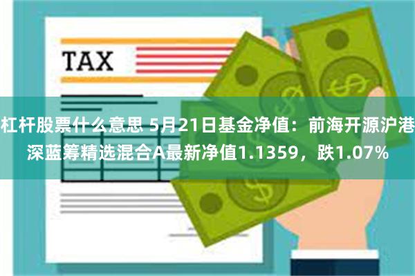 杠杆股票什么意思 5月21日基金净值：前海开源沪港深蓝筹精选混合A最新净值1.1359，跌1.07%