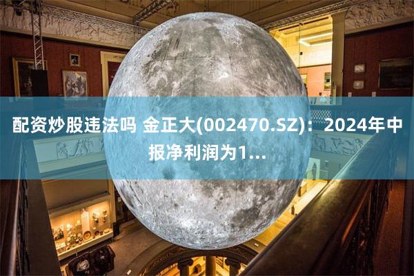 配资炒股违法吗 金正大(002470.SZ)：2024年