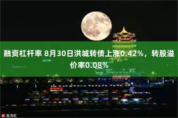 融资杠杆率 8月30日洪城转债上涨0.42%，转股溢价率