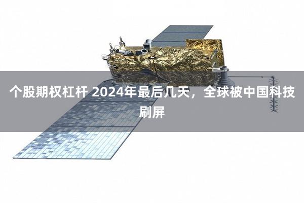 个股期权杠杆 2024年最后几天，全球被中国科技刷屏