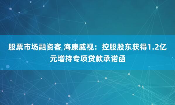 股票市场融资客 海康威视：控股股东获得1.2亿元增持专项贷款承诺函