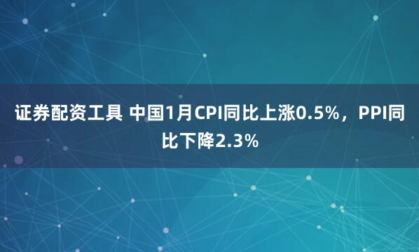 证券配资工具 中国1月CPI同比上涨0.5%，PPI同比下降2.3%