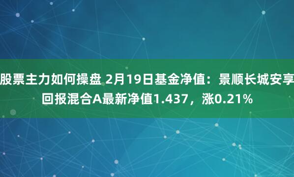 股票主力如何操盘 2月19日基金净值：景顺长城安享回报混合A最新净值1.437，涨0.21%