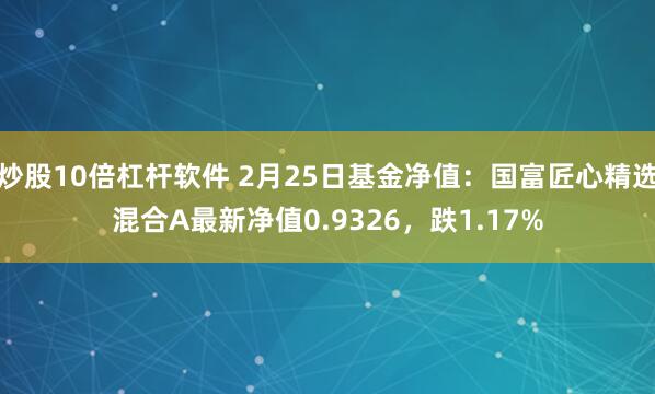 炒股10倍杠杆软件 2月25日基金净值：国富匠心精选混合A最新净值0.9326，跌1.17%